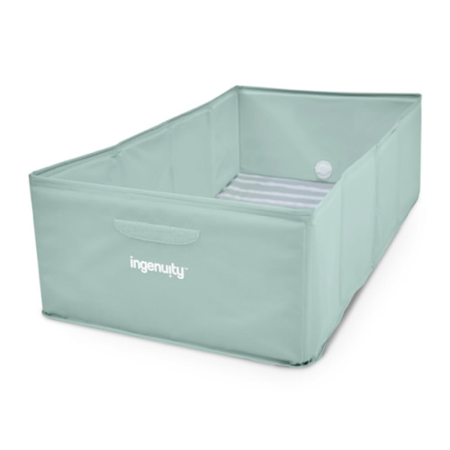 Ingenuity Tuckaway Toddler Folding Tub, Converts Shower to Tub, Folds to Store, Easy to Clean, No Assembly Required, Portable Baby Bathtub for Travel, 12M-5Y