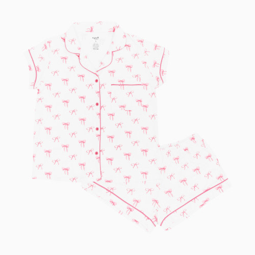 Kyte Baby Women's Short Sleeve Pajama Set - Bows, Medium