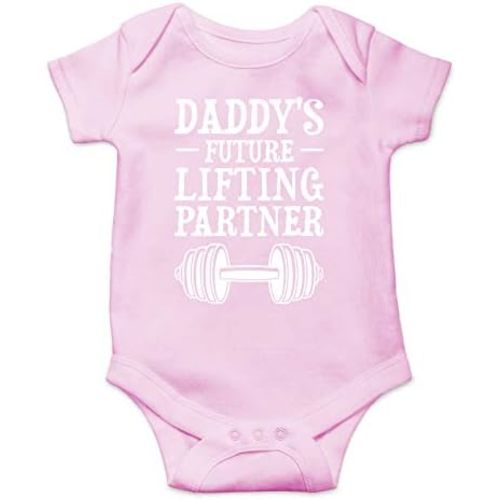 Daddy's Future Lifting Partner - Funny Baby Essentials Bodysuit - Newborn Boy Girl Clothes