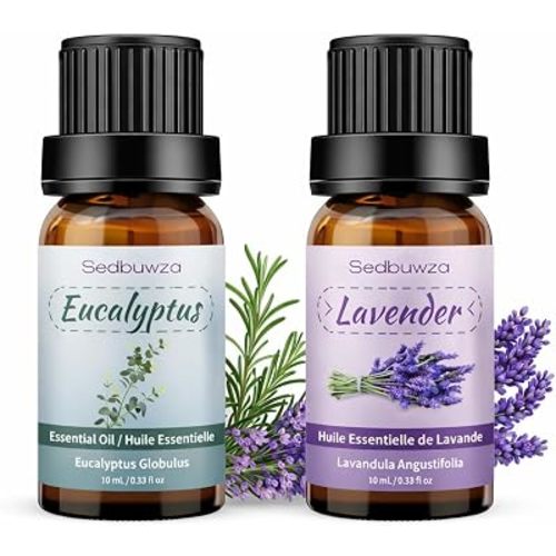 Sedbuwza Lavender and Eucalyptus Oil Set, 2 x 10 mL, Room Mists