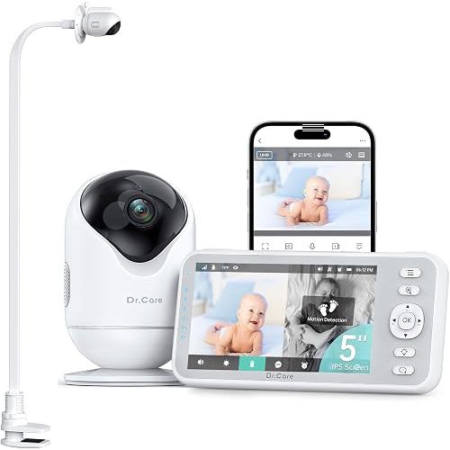 Dr.Care VistaView 5" 1080P Smart WiFi Baby Monitor with Camera & Clip Mount