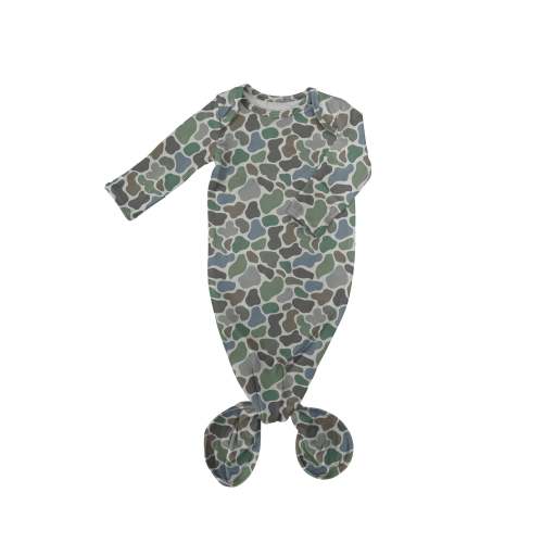 Camo Knotted Gown - 0-3 months – Bolt Ranch Store