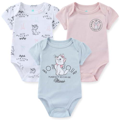 Disney The Aristocats Marie the Cat Bodysuits (Baby Girls), 3 Pack, Sizes 3M-12M