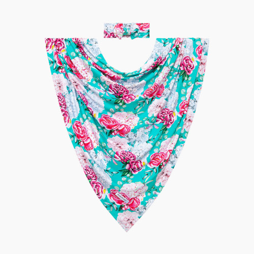 Posh Peanut Swaddle Headband Set - Eloise Teal