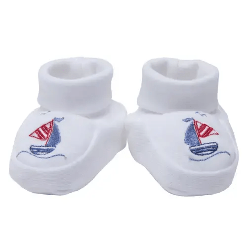 Embroidered Baby Booties | Over The Moon
