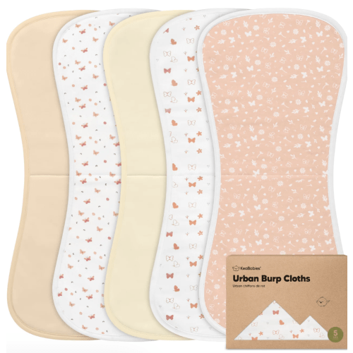 100% Organic Baby Burp Cloths Set For Feeding – KeaBabies