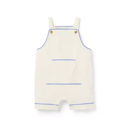 Baby Freshwater Pearl Baby Piped Pocket Overall by Janie and Jack