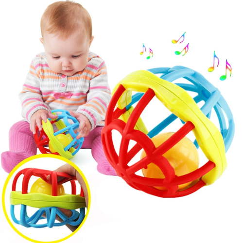 Kbndieu Baby Rattles Toys 0-6-12 Months, Newborn Baby Soothing Toys, Newborn Infant Early Education Fitness Soft Rubber Hand Grasping Ball Rattles Toys for Ages 0-2 Birthday Gifts on Clearance
