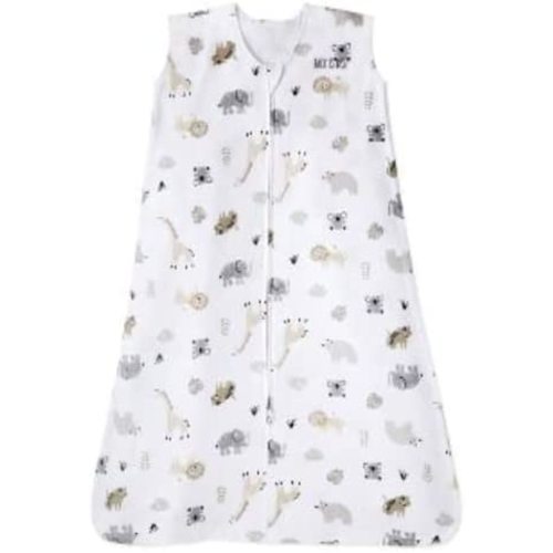 HALO Sleepsack 100% Cotton Muslin Wearable Blanket, TOG 0.5, Animal Paint, Large