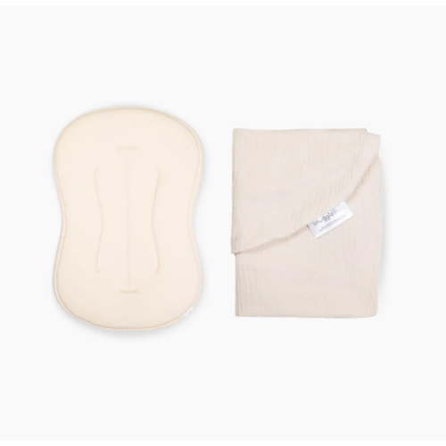 Lounger Curve + Muslin Cover Set | Natural