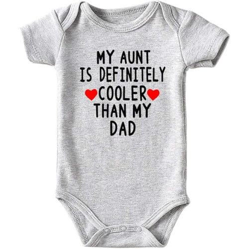 Aunt Cool Than Dad Baby Boy Clothes Unisex Funny Newborn Girl infant Bodysuit 0-3 months