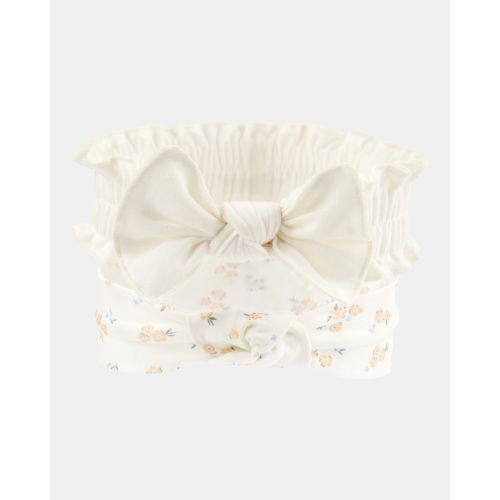 Baby Girl 2-Pack Headwraps - White/Yellow