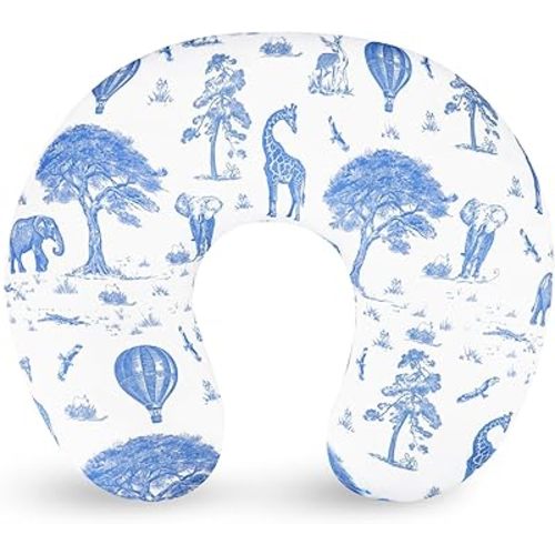 TANOFAR Nursing Pillow Cover, Stretchy Removable Breastfeeding Pillow Cover, Ultra Soft Snug Fits On Newborn Feeding Pillow Case for Baby Girls, Giraffe
