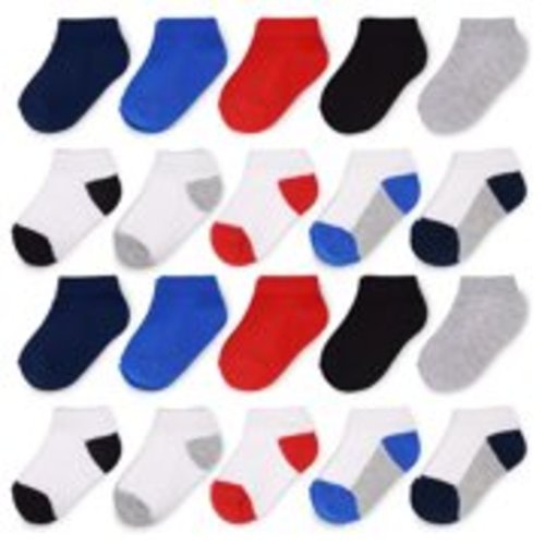 Fruit of the Loom Ankle Sock, 20-Pack (Toddler Boys & Baby Boys)