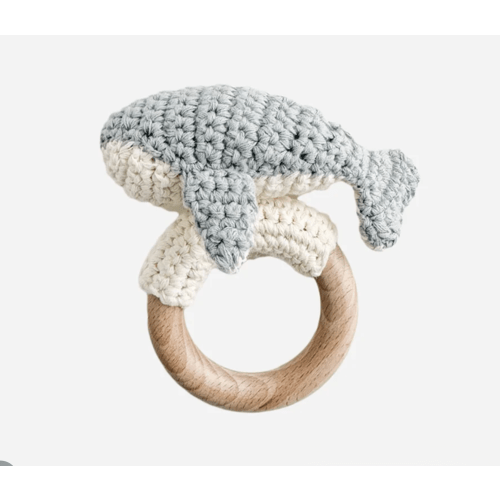Whale Crocheted Rattle Teether