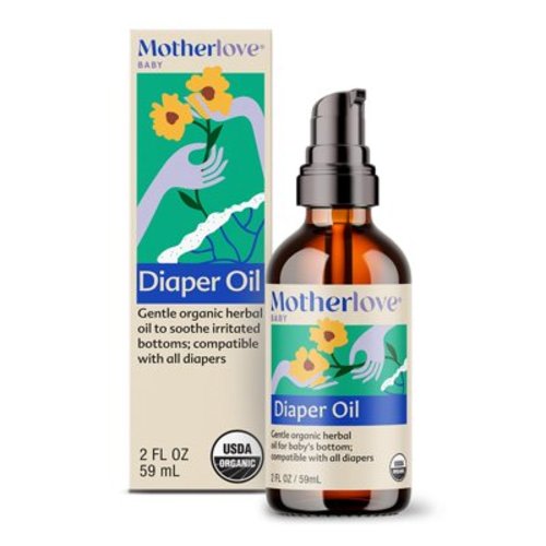 Motherlove Diaper Oil (2 oz) Soothing Vegan Diaper OilâOrganic, Cloth Diaper Safe, Zinc Oxide- & Petroleum-Free