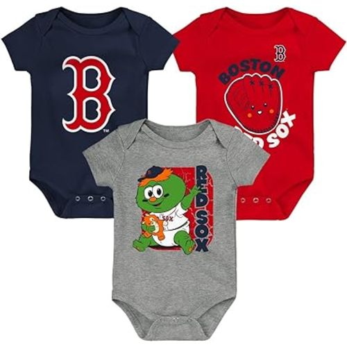 Outerstuff MLB Newborn & Infants 0-24 Months Change Up 3 Piece Onesie Creeper Romper Set