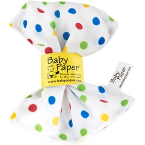 Original Baby Paper - Crinkle Teether and Sensory Toy for Babies and Infants | Polka Dots | Non-Toxic, Washable | Great for Baby Showers