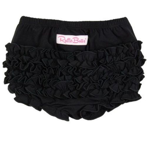 Rufflebutts Baby/toddler Knit Rufflebutt Bloomer - Black Knit, 6-12m