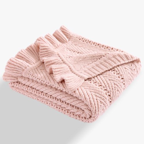 Herringbone Ruffle Throw