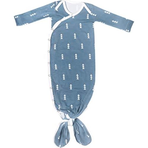 Copper Pearl Baby Gown - Knotted Newborn Sleepers for Baby Boy and Girl, Soft Stretchy Long Sleeve Infant Gowns with Bottom Tie and Hand Mittens, Perfect Hospital Coming Home Outfit (North)