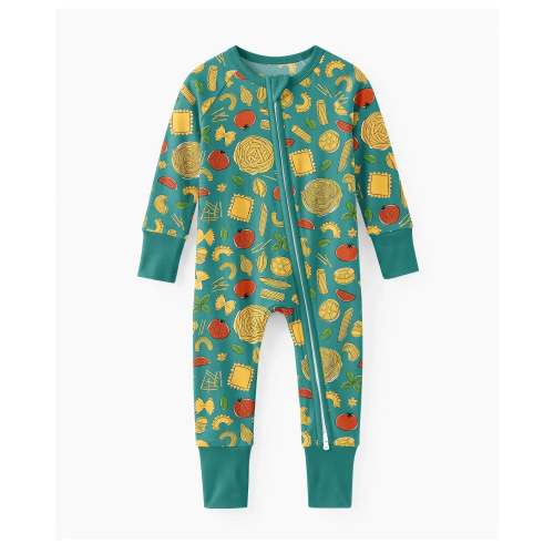 Pasta Party Bamboo Convertible Zippered Romper
