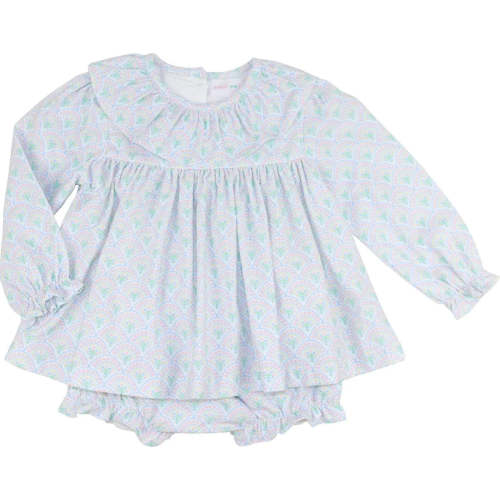 Pink and Green Floral Corduroy Diaper Set