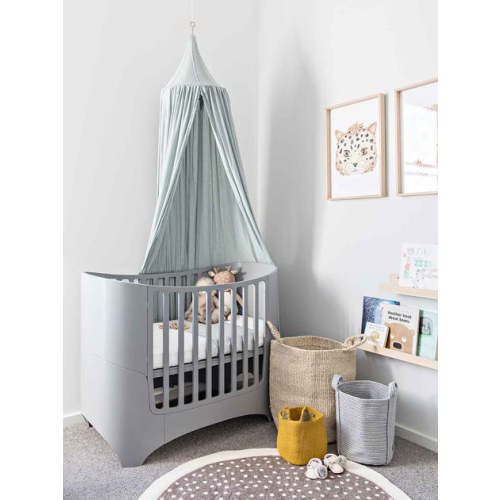Silk Sleeve, Set of 2 (1x Bassinet and 1x Crib) - Dove Grey Crosses