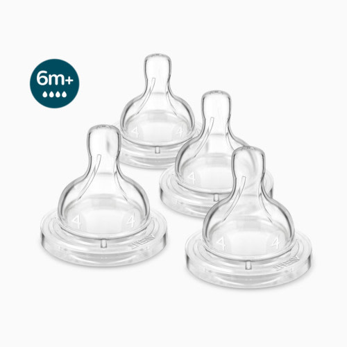 Philips Avent Anti-Colic Baby Bottle Nipples (4 Pack) - Level 4
