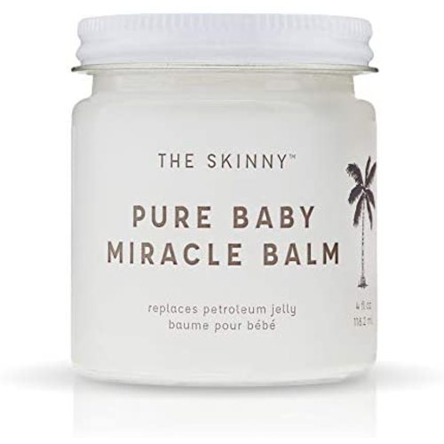 SKINNY & CO. Pure Baby Coconut Oil - 100% Organic Coconut Oil for Sensitive Skin Care, Cradle Cap Treatment, Baby Eczema, Psoriasis, and Diaper Rash Relief, All Natural and Chemical Free, 4 oz.