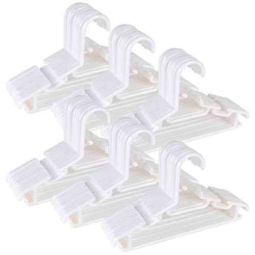 Tosnail 60 Pack White Plastic Children's Hangers - Value Pack for Laundry and Closet