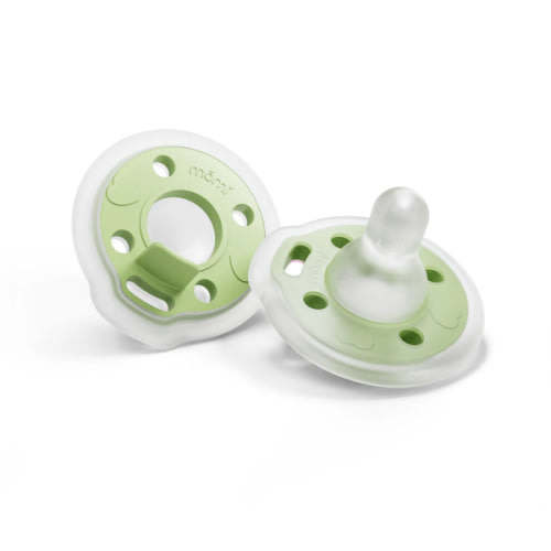 breast-like pacifier 0-6mo 2-set - pistachio | mōmi