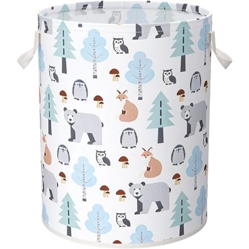 Lifewit Laundry Hamper, Collapsible Laundry Basket with Handles, Foldable Clothes Hampers for Laundry, Waterproof Storage Bin for Bedroom, Bathroom, Living Room, 45L, Forest