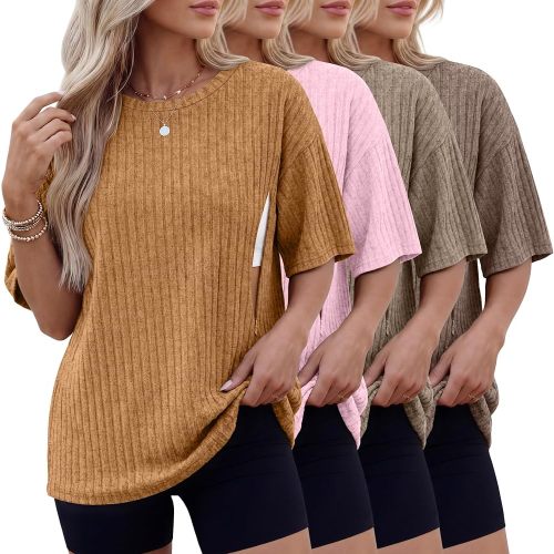 Huukeay 4 Pack Women's Nursing Shirts