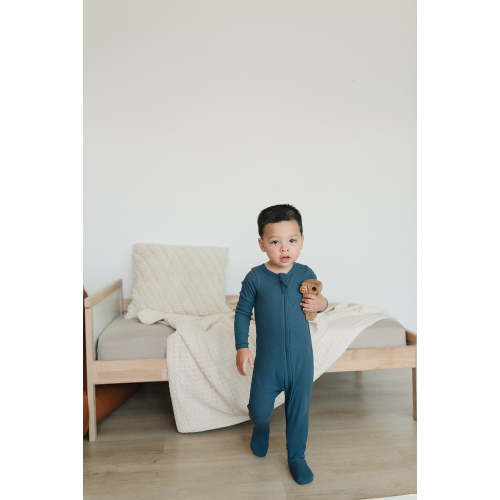 Navy Organic Cotton Ribbed Zipper – Simple Steps Market