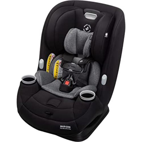 Maxi-Cosi Pria Max All-in-One Convertible Car Seat, Rear Facing Car Seat (4-40 lbs), Forward Facing Car Seat (22-65 lbs), High Back Booster Seat (40-100 lbs), Pure COSI, Essential Black