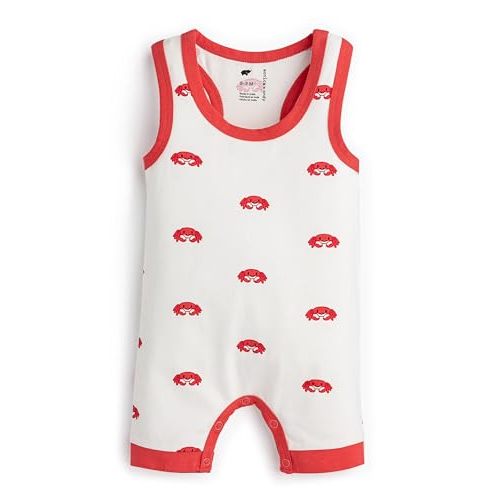 monica + andy Racerback Shortall, 100% Organic Baby Clothes for Boys, Baby Romper, Sizes For Preemie, Newborn & Infant