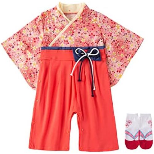 Baby Kimono Japanese Samurai Outfit Anime Clothes Onesies with Socks