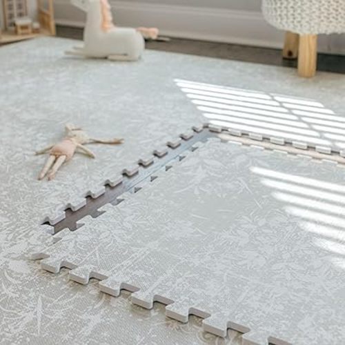 Baby Play Mat for Floor - Eden (6x6ft) - Premium EVA Foam Play Mat for Babies & Toddlers (Ages 0-5+) - Non-Toxic Playmat for Tummy Time, Crawling & Playroom - Stylish & Comfortable