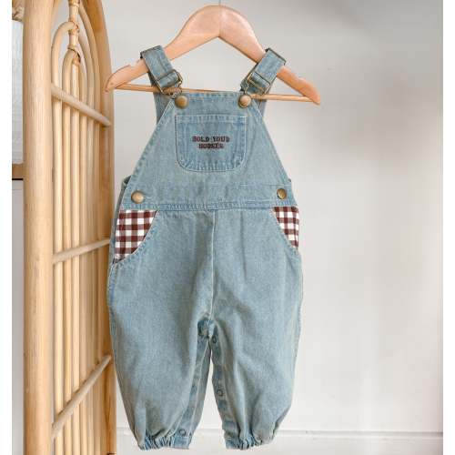 'Hold Your Horses' Denim Overalls