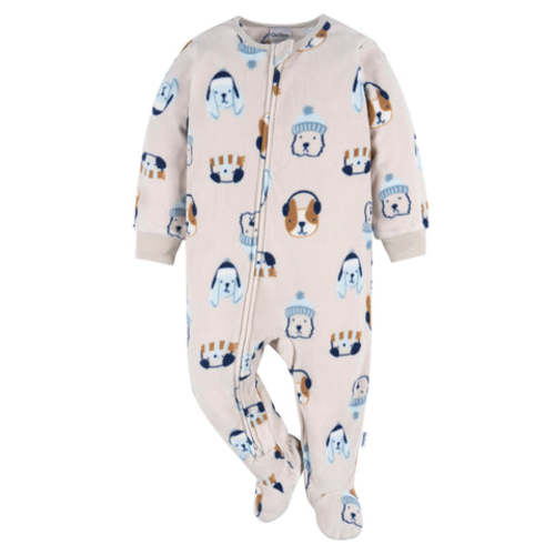 Baby &amp; Toddler Neutral Dogs Footed Fleece Pajamas