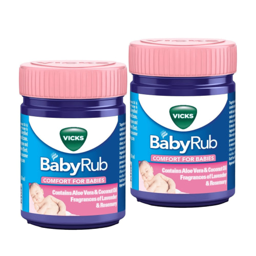 Vicks BabyRub Soothing Vapor Ointment for Babies 50ml Aloe Vera and Coconut Oil
