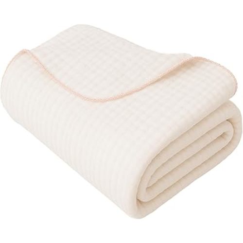 Toddlekind Kind Cloth – Organic Cotton Muslin Baby Blanket (47 × 47 in) – Multi-Use Swaddle, Nursing Cover & Stroller Blanket – Ultra-Soft, Breathable, Stylish Design (Blush)