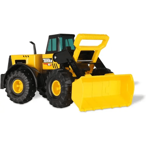 Tonka Steel Classics, Classic Front Loader– Made with Steel & Sturdy Plastic, Yellow Friction Powered, Big Construction Truck, Boys and Girls, Toddlers Ages 3+, Birthday Gift, Holiday