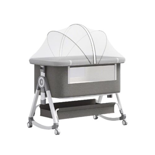 Nawahev Baby Bassinet,3 in 1 Baby Bassinets Bedside Sleeper with Wheels and Mosquito Net,Bedside Bassinet for Baby with Comfy Mattress, Mattress&Breathable Mesh,Storage Basket