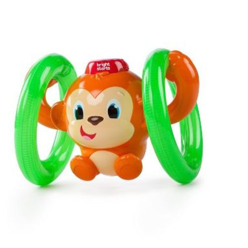 Bright Starts Roll & Glow Monkey: Fine Motor Skills, Music, Sound Effects, Lights Up