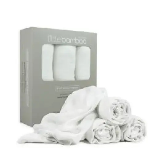 Little Bamboo Muslin Wraps 3 Pack Natural | Baby Bunting AU