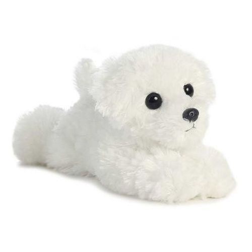 Aurora Small Snowball Mini Flopsie Adorable Stuffed Animal White 8"
