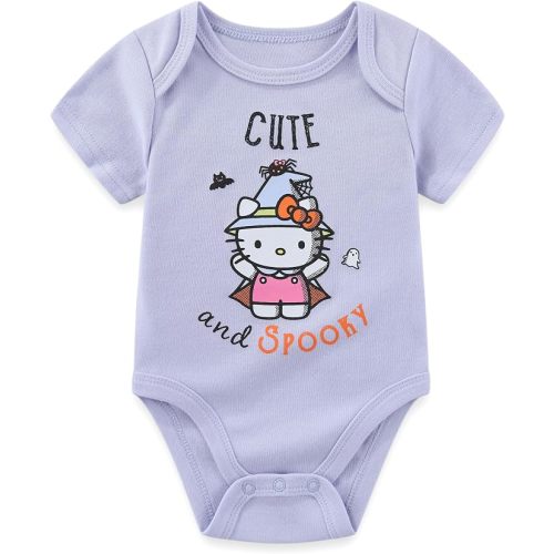 Hello Kitty Sanrio Baby Girls Halloween Bodysuit for Newborn and Infant