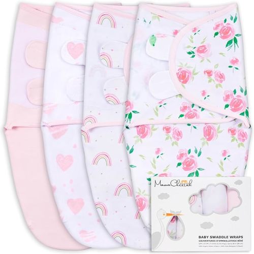 Mama Cheetah Baby Swaddle Sack, Organic Swaddling Blanket, Newborn Swaddle Sleep Sacks, Adjustable Infant Swaddle Wrap, Easy Swaddles for Boy Girl 0-3 Month